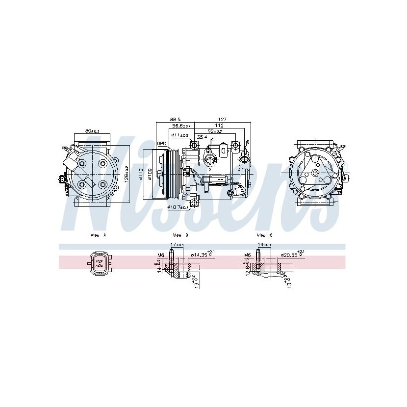 NISSENS Kompressor, Klimaanlage 891201 für 1666721980
