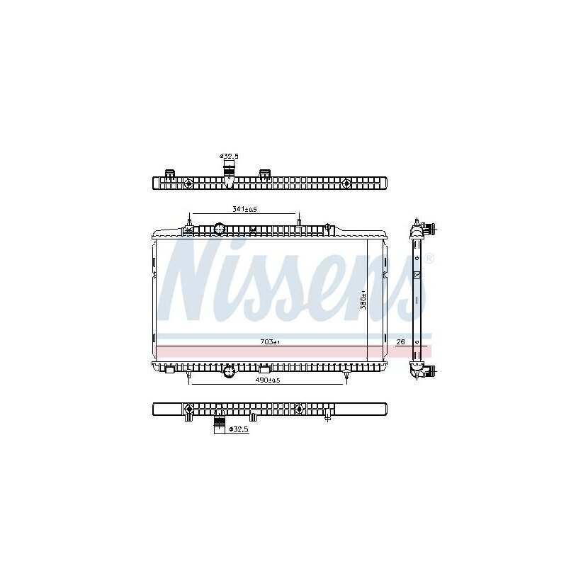 NISSENS Kühler, Motorkühlung 606405 für 1611289280