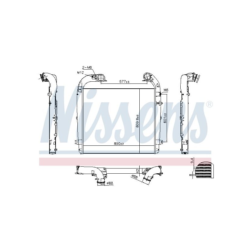 NISSENS Ladeluftkühler 961439 für 1874969