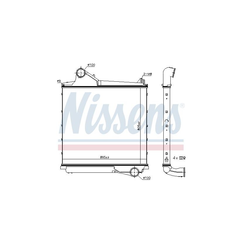 NISSENS Ladeluftkühler 961555 für 21162608