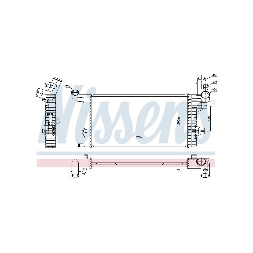 NISSENS Kühler, Motorkühlung 67172 für 973 500 09 03