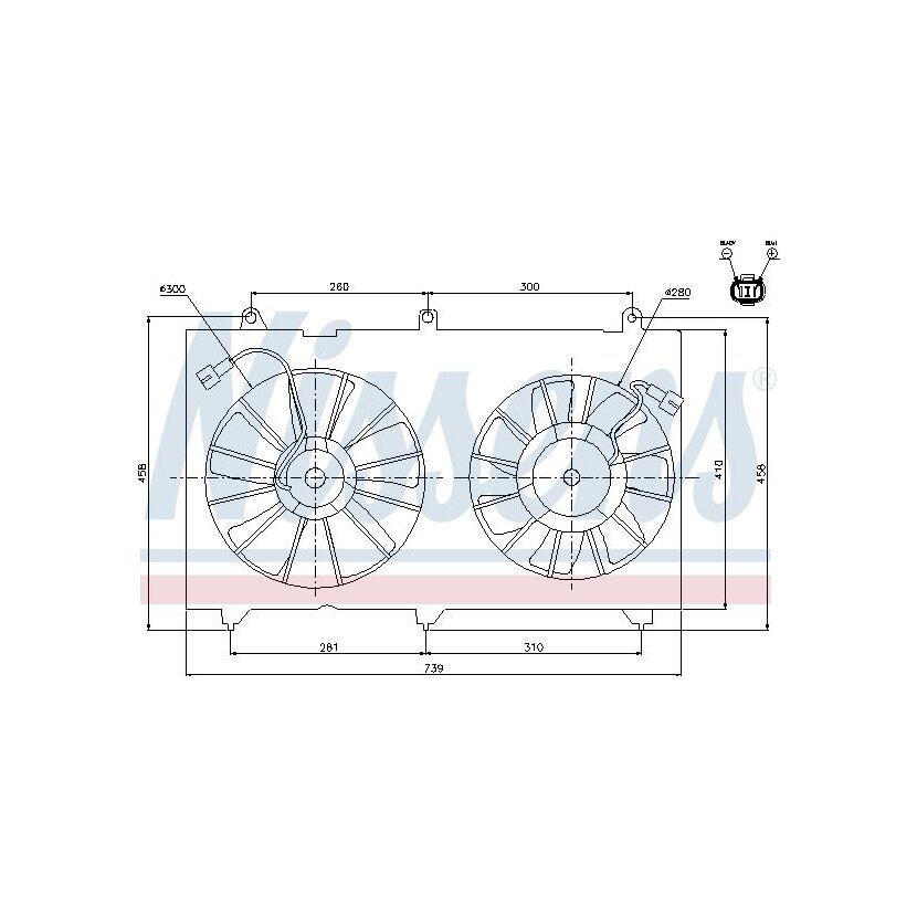 NISSENS Lüfter, Motorkühlung 85269 für 19015-RAA-A01