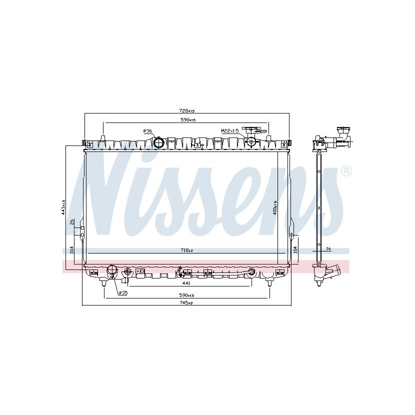 NISSENS Kühler, Motorkühlung 67030 für 25310-26000