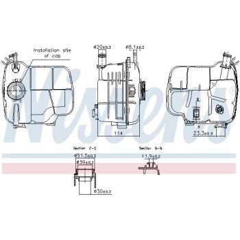NISSENS Ausgleichsbehälter, Kühlmittel 996224...