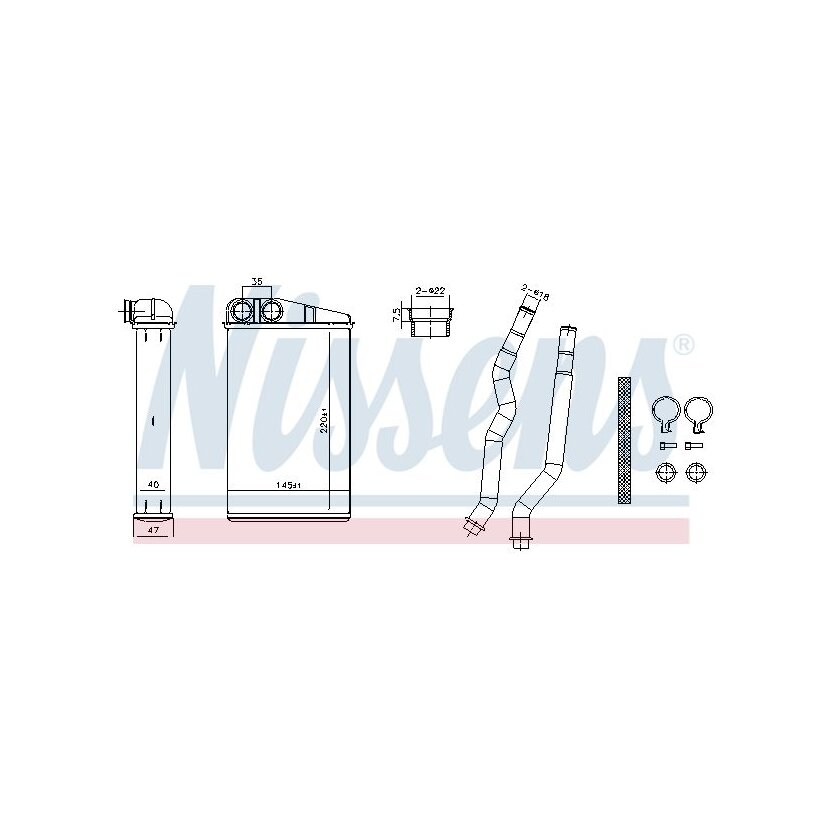 NISSENS Wärmetauscher, Innenraumheizung 707270 für 6448P3