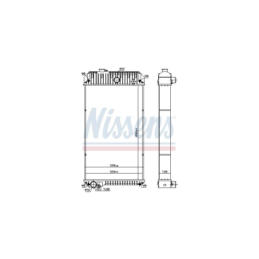 NISSENS Kühler, Motorkühlung 606887 für MN4221348100