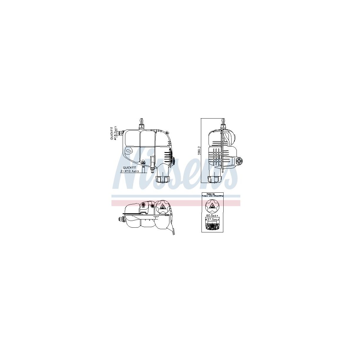 NISSENS Ausgleichsbehälter, Kühlmittel 996185 für 17137617362