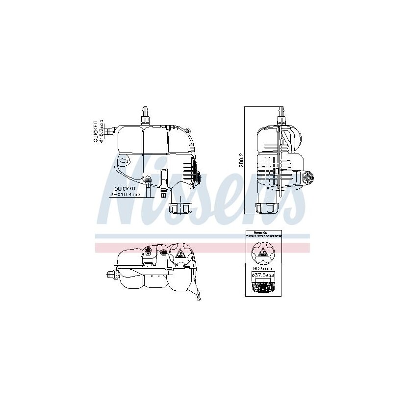 NISSENS Ausgleichsbehälter, Kühlmittel 996185 für 17137617362