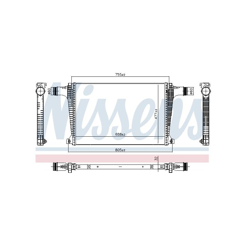 NISSENS Ladeluftkühler 961594 für 4M0145805J