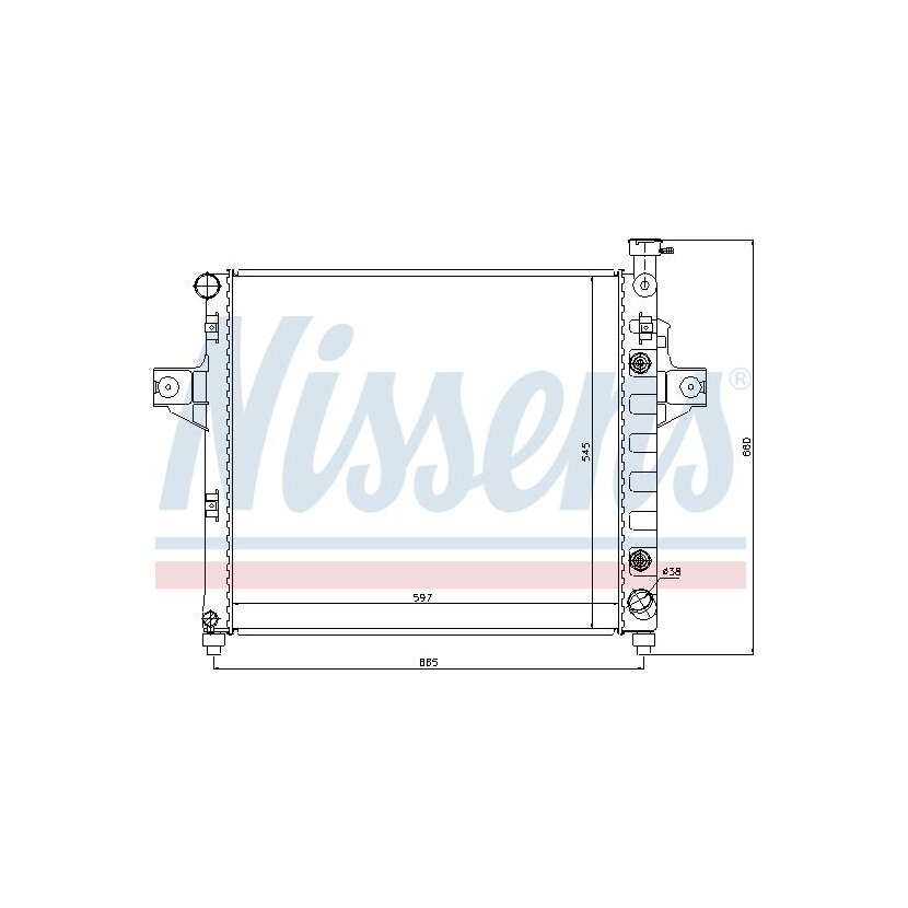 NISSENS Kühler, Motorkühlung 61010 für 52079425