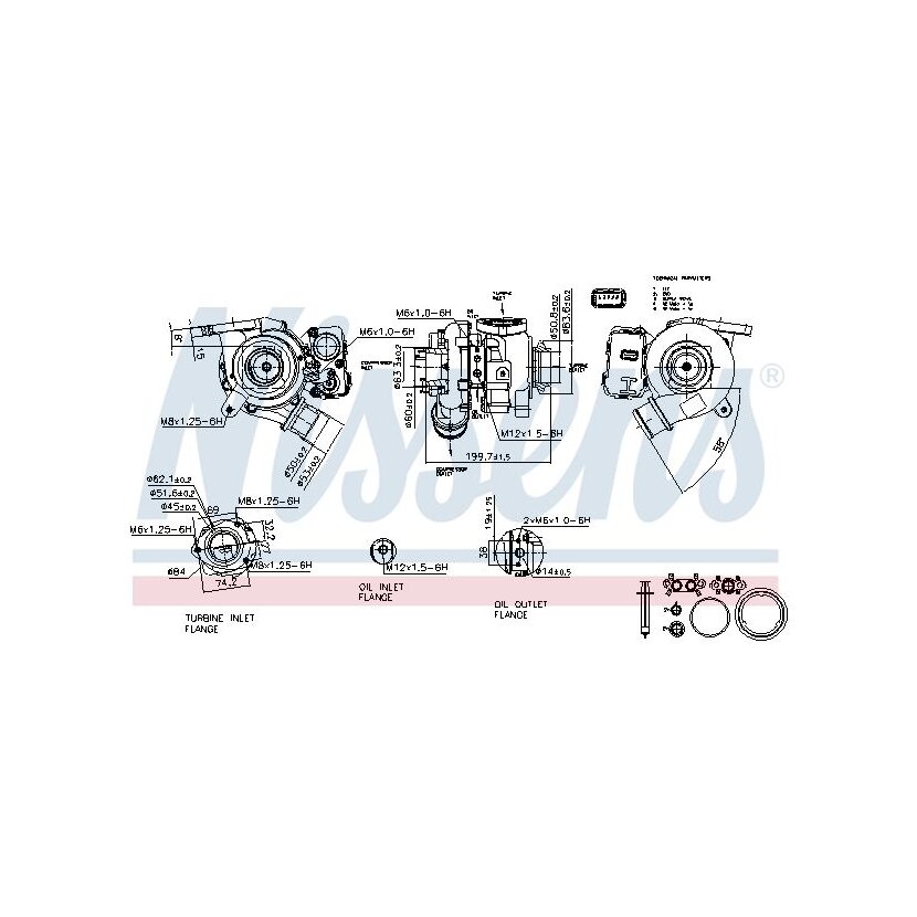 NISSENS Lader, Aufladung 93432 für C2S52256