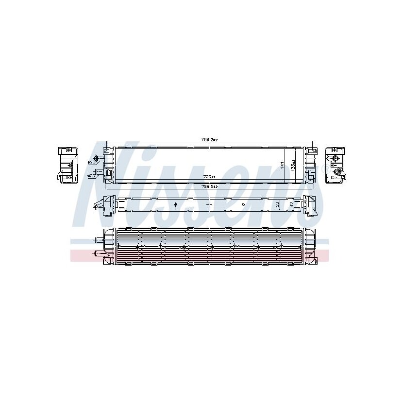 NISSENS Kühler, Motorkühlung 606401 für 8W0145804A