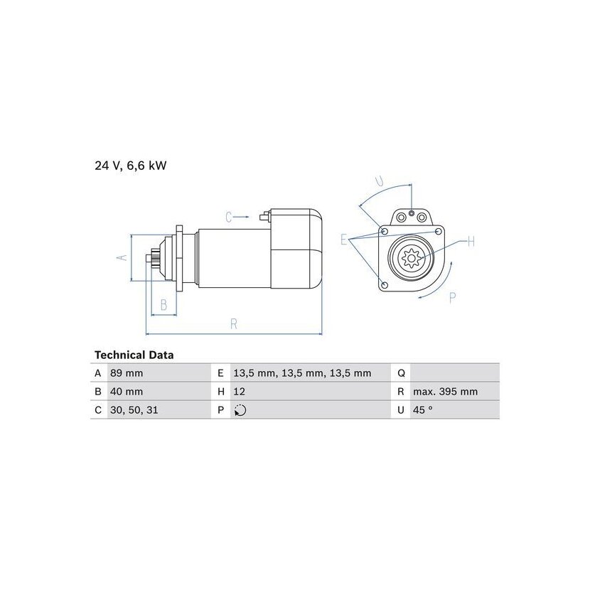 BOSCH Starter 0 986 015 670 - 0986015670 passend für M 009 T 60371