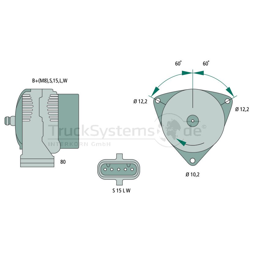 BOSCH Generator im Austausch- 0 986 042 590