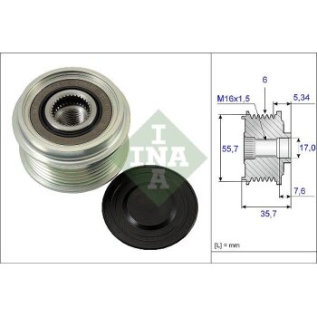 Schaeffler INA Generatorfreilauf 535 0077 10 - 535007710...