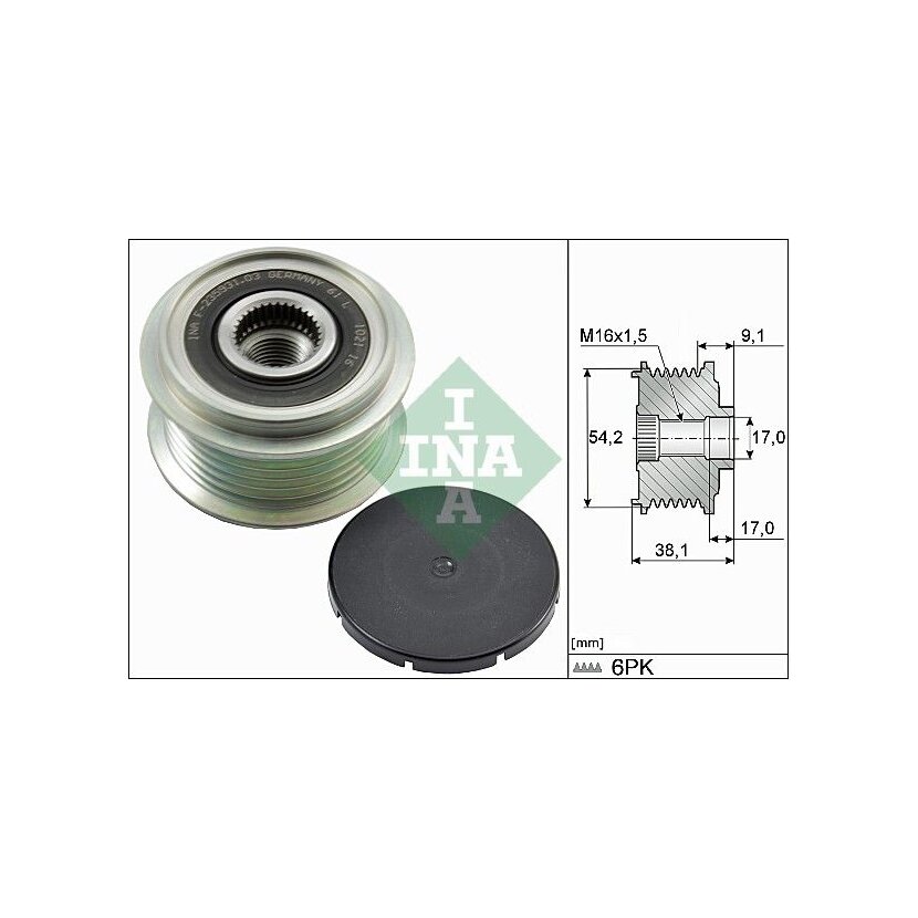 Schaeffler INA Generatorfreilauf 535 0100 10 - 535010010 für 2M5V-10300-AA