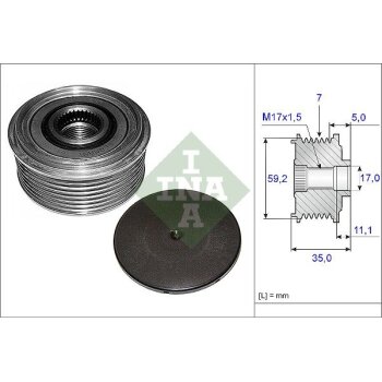 Schaeffler INA Generatorfreilauf 535 0087 10 - 535008710...