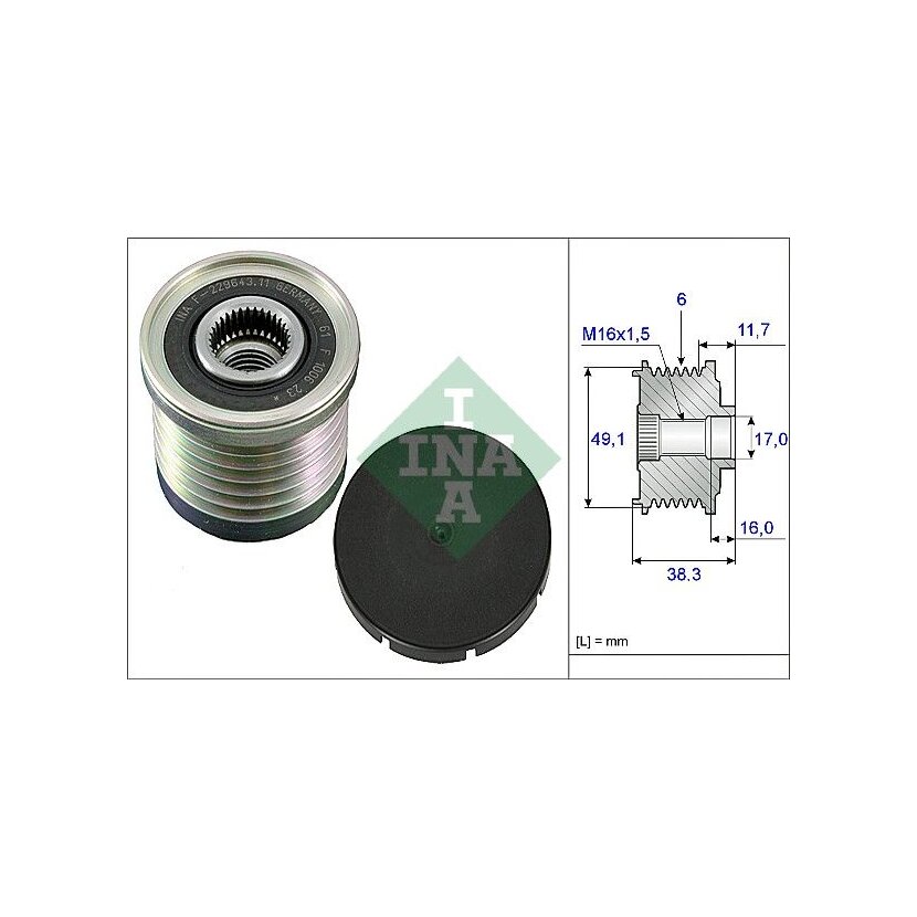 Schaeffler INA Generatorfreilauf 535 0030 10 - 535003010 für M883627