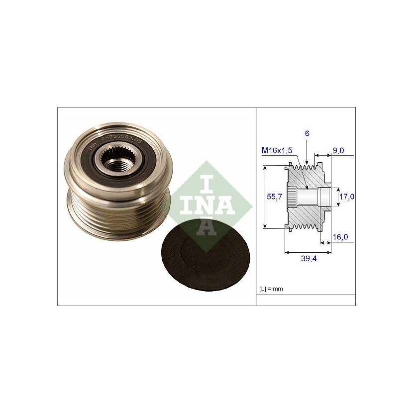Schaeffler INA Generatorfreilauf 535 0060 10 - 535006010 für 03D 903 025 D
