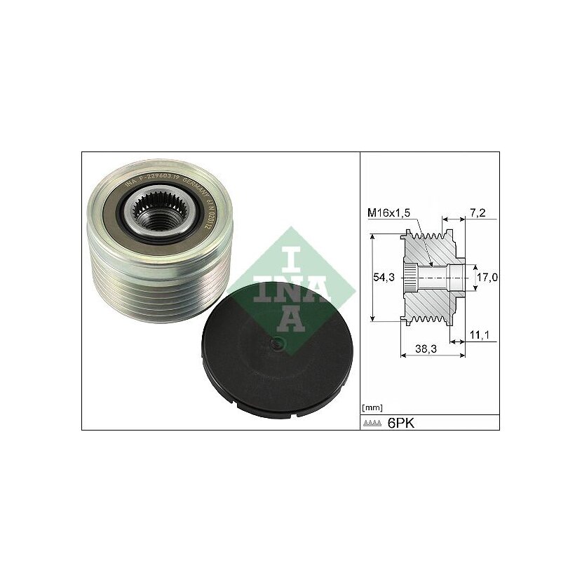 Schaeffler INA Generatorfreilauf 535 0039 10 - 535003910 für 5705 AA