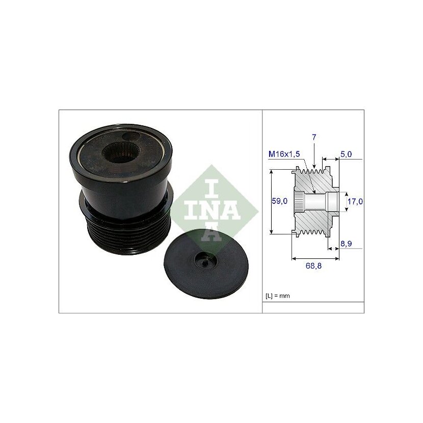 Schaeffler INA Generatorfreilauf 535 0070 30 - 535007030 für 2C1T-10300-BA
