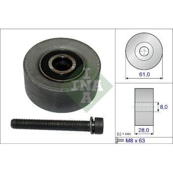 Schaeffler INA Umlenk-/Führungsrolle, Zahnriemen 532...