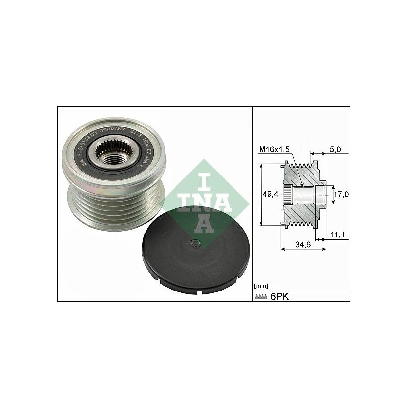 Schaeffler INA Generatorfreilauf 535 0155 10 - 535015510 für 03C 903 023 A