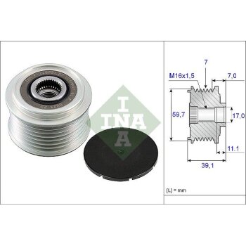 Schaeffler INA Generatorfreilauf 535 0053 10 - 535005310...