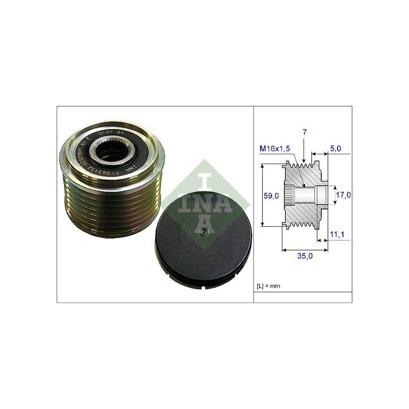 Schaeffler INA Generatorfreilauf 535 0159 10 - 535015910 für 2C1T-10300-AA