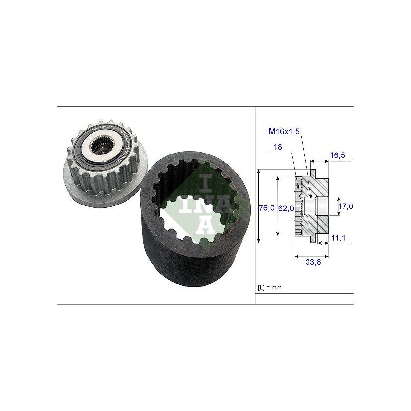 Schaeffler INA Flexible Kupplungsmuffe-Satz 535 0186 10 - 535018610 für 070 903 024