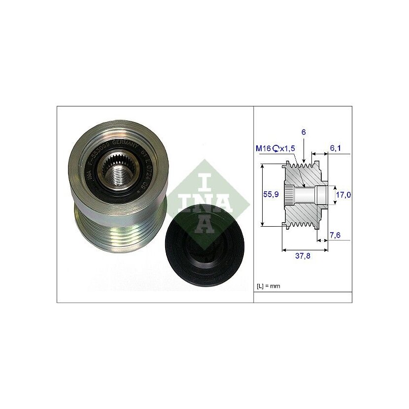 Schaeffler INA Generatorfreilauf 535 0072 10 - 535007210 für 30658085