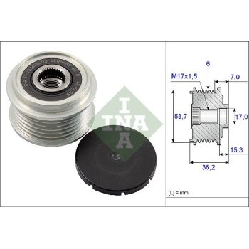 Schaeffler INA Generatorfreilauf 535 0098 10 - 535009810...