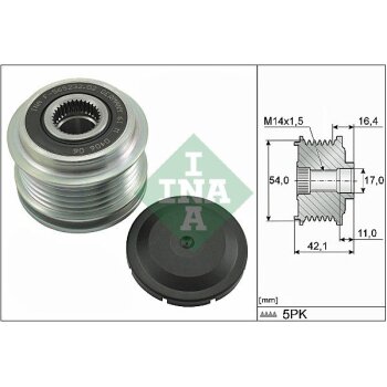 Schaeffler INA Generatorfreilauf 535 0286 10 - 535028610...