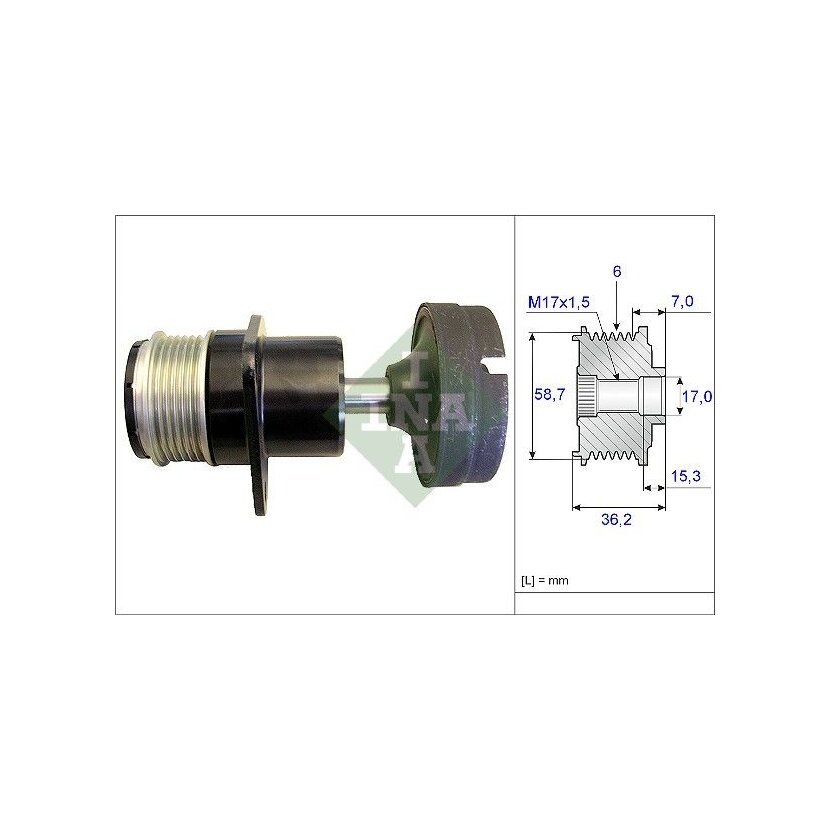 Schaeffler INA Generatorfreilauf 535 0157 10 - 535015710 für 0147 7441