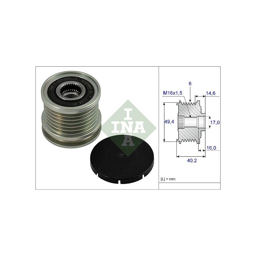 Schaeffler INA Generatorfreilauf 535 0001 10 - 535000110 für 028 903 018 X