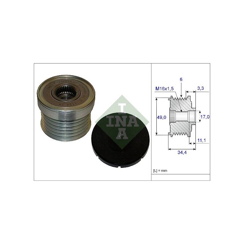 Schaeffler INA Generatorfreilauf 535 0183 10 - 535018310 für 12 31 4 466 273