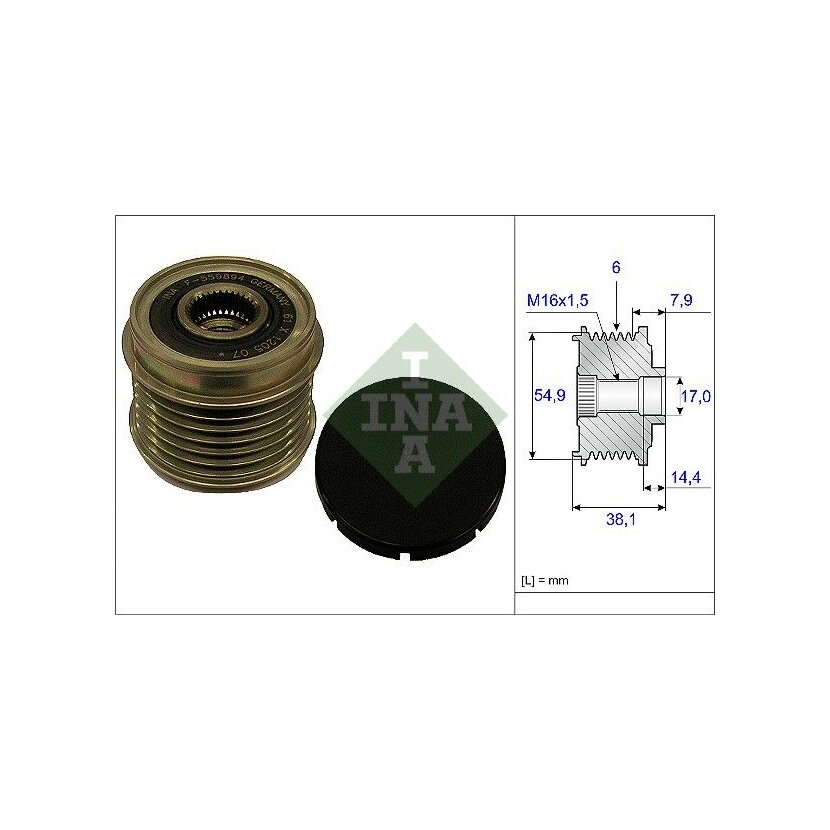 Schaeffler INA Generatorfreilauf 535 0176 10 - 535017610 für 68101930AA