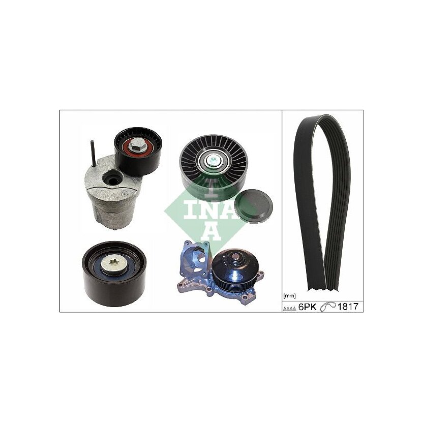 Schaeffler INA Wasserpumpe + Keilrippenriemensatz 529 0368 30 - 529036830 für 11 28 7 556 251