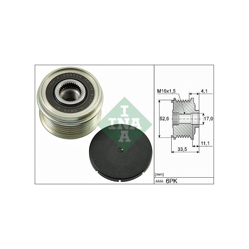 Schaeffler INA Generatorfreilauf 535 0025 10 - 535002510 für 916 603 012 00