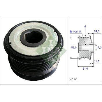 Schaeffler INA Generatorfreilauf 535 0196 10 - 535019610...