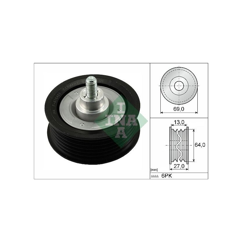 Schaeffler INA Umlenk-/Führungsrolle, Keilrippenriemen 532 0477 10 - 532047710 für 16 080 248