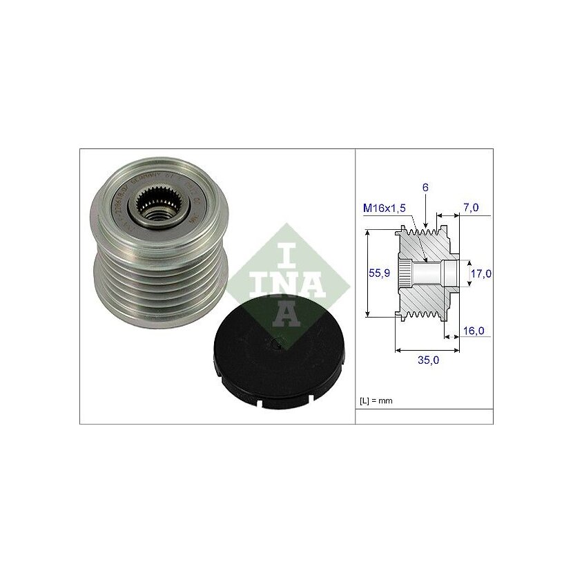 Schaeffler INA Generatorfreilauf 535 0014 10 - 535001410 für 071 903 016 G