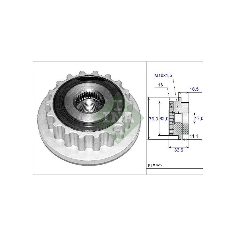 Schaeffler INA Generatorfreilauf 535 0118 10 - 535011810 für 070 903 024