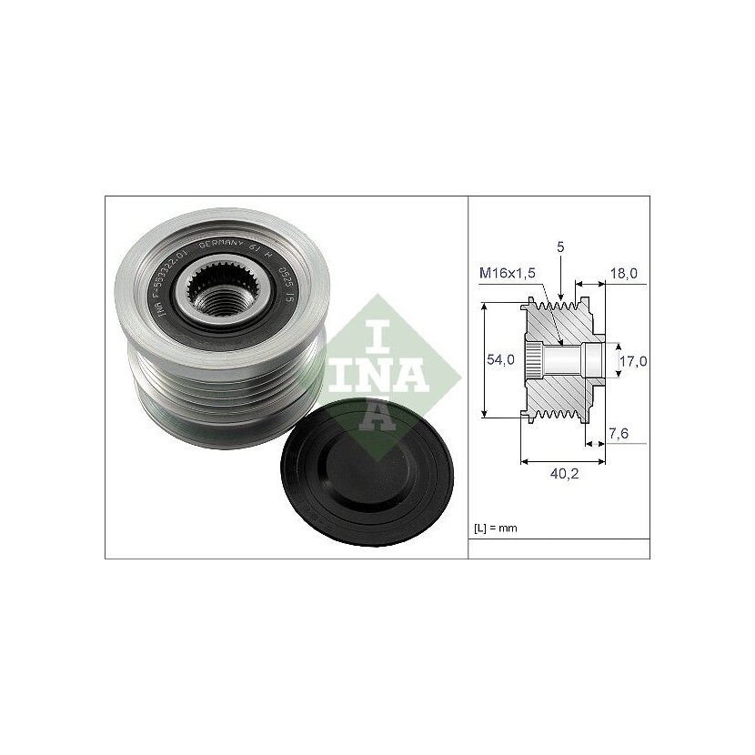Schaeffler INA Generatorfreilauf 535 0143 10 - 535014310 für 12 04 484