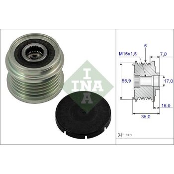 Schaeffler INA Generatorfreilauf 535 0007 10 - 535000710...