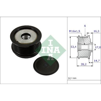 Schaeffler INA Generatorfreilauf 535 0236 10 - 535023610...