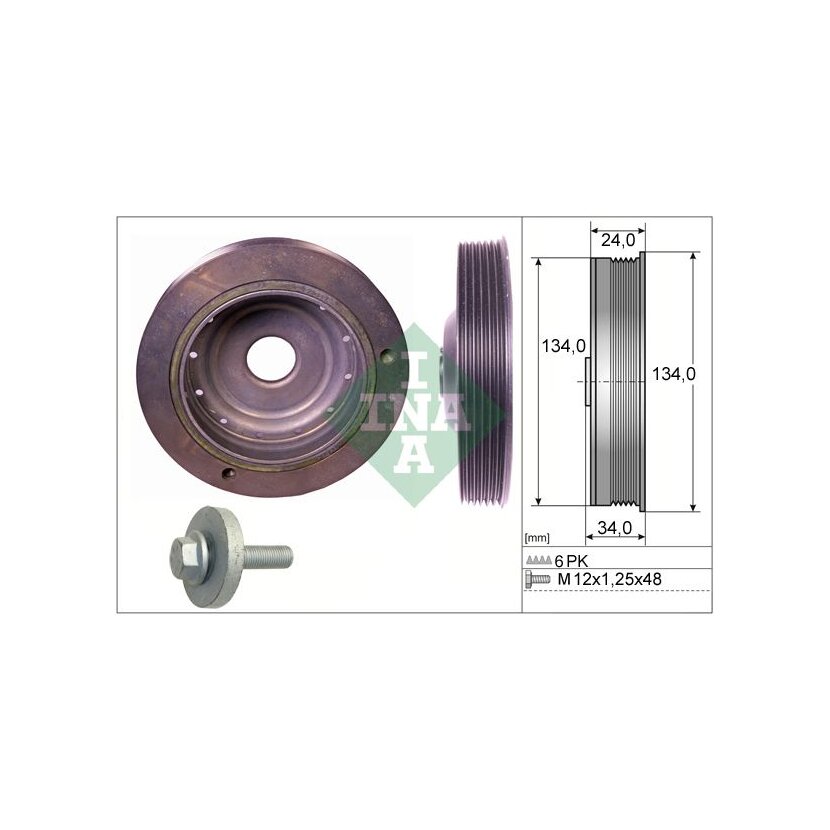 Schaeffler INA Riemenscheibensatz, Kurbelwelle 544 0091 20 - 544009120 für 77 00 105 321