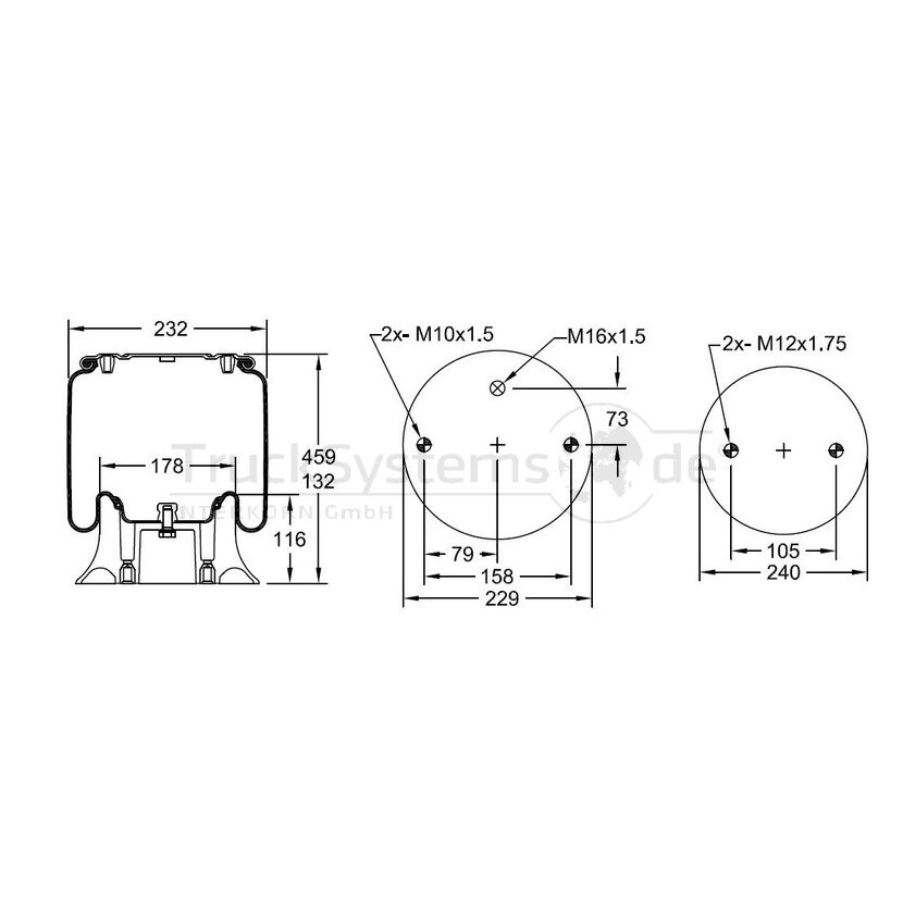 Luftfeder/Luftfederbalg  - Firestone W01 M58 8124