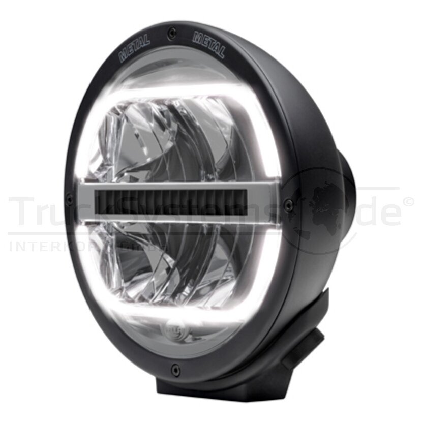 HELLA LED-Fernscheinwerfer, 24V, 12V, links, rechts, rund Luminator LED schwarz Metall - 1F8 016 560-011 passend für 2860452