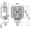 HELLA LED-Arbeitsscheinwerfer Thermo Pro Serie, Q90 COMPACT LED, mit 4 LEDs- 1GA 996 284-001 - 1GA996284001